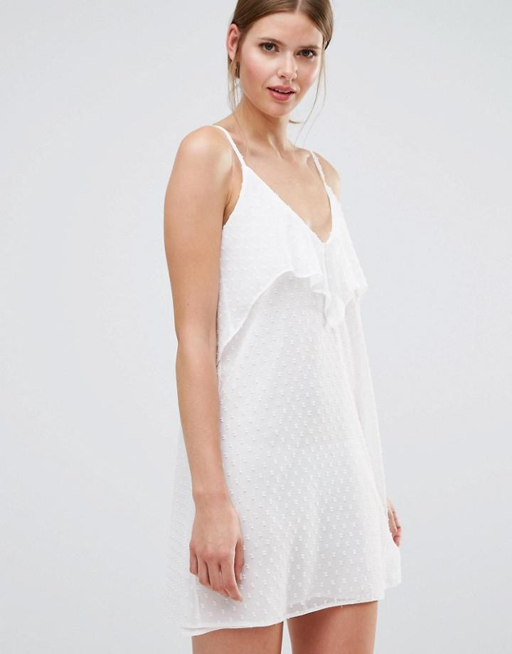 Oh My Love Frill Front Cami Dress - Cream