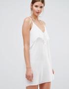 Oh My Love Frill Front Cami Dress - Cream