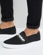 Ellesse Canvas Sneakers With Strap - Black