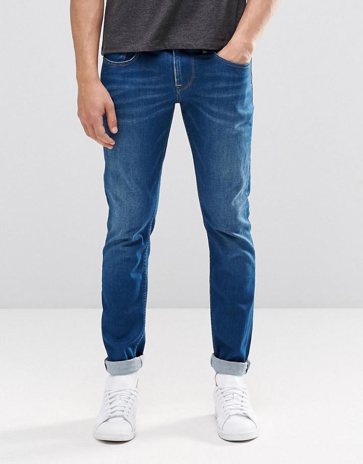 Pepe Finsbury Skinny Jeans I48 Mid Blue - Blue