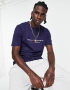 Parlez Byera Embroidered T-shirt In Navy