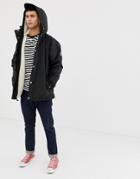 Fat Moose Sherpa Lined Parka Coat With Hood - Navy
