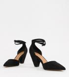 Asos Design Speakeasy Pointed Mid Heels - Black