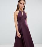 Asos Design Petite Prom Dress With Necklace Trim - Purple