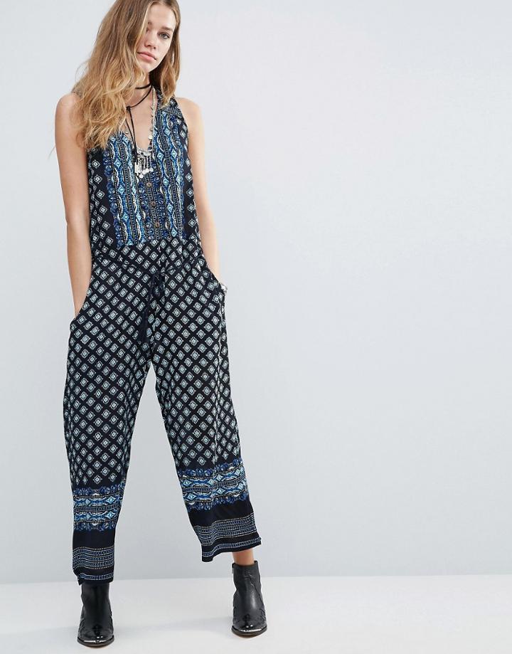 Raga Shiva Pinted Jumpsuit - Navy
