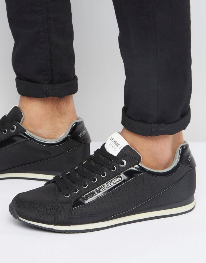 Versace Jeans Runner Sneakers In Black - Black