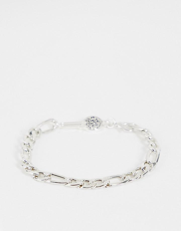 Status Syndicate Chain Bracelet With A Key Charm In A Silver Finish