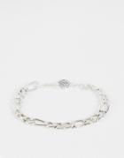 Status Syndicate Chain Bracelet With A Key Charm In A Silver Finish
