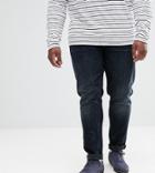 Asos Plus Skinny Jeans In Blue Black - Blue