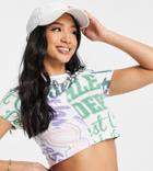 Missguided Petite Vintage Sport Crop Top In Multi