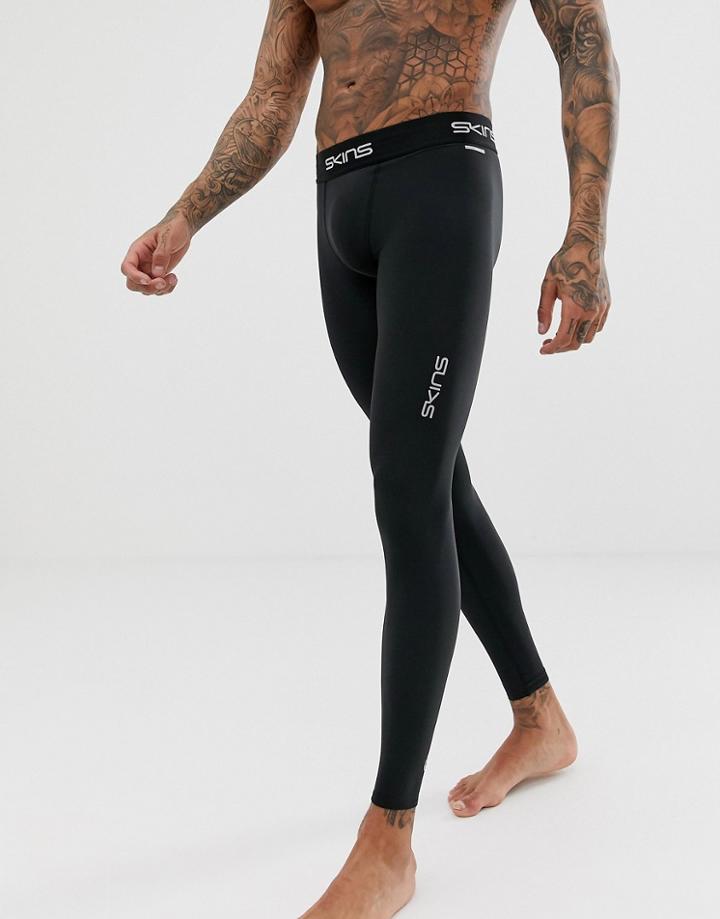 Skins Dnamic Force Thermal Compression Tights In Black - Black