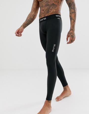 Skins Dnamic Force Thermal Compression Tights In Black - Black