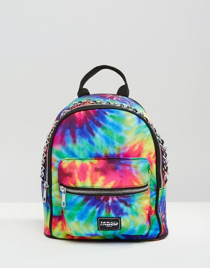 Jaded London Tie Dye Chain Backpack - Multi