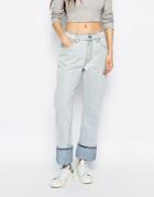 Weekday Mid Rise Loose Unisex Jeans - Blue Beat