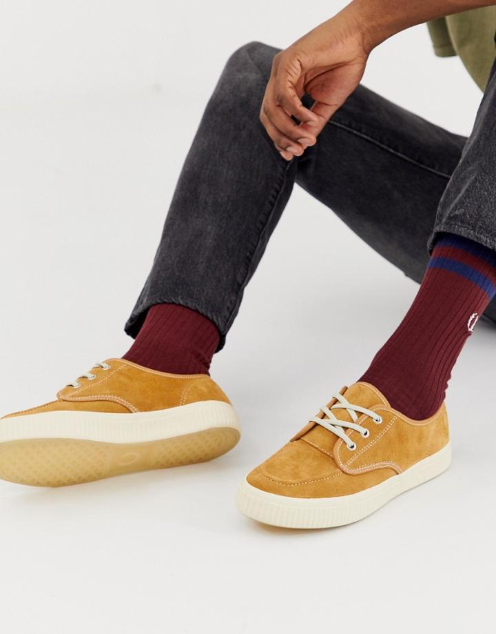 Fred Perry Ealing Suede Sneakers In Tan