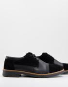 Bolongaro Trevor Faux Leather And Suede Lace-up Shoes-black