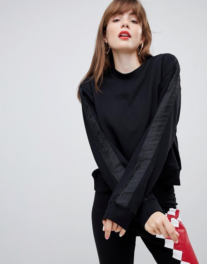 Love Moschino Tape Arm Sweatshirt - Black