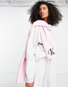 Calvin Kleain Jeans Monogram Logo Scarf In Pink
