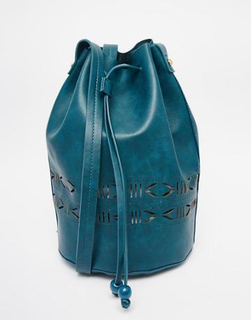 Gracie Roberts Cut It Out Drawstring Bag - Emerald