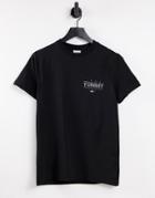 Tommy Jeans Slim Fit Stretch Metallic Logo T-shirt In Black