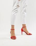 Stradivarius Barely There Sandal - Red