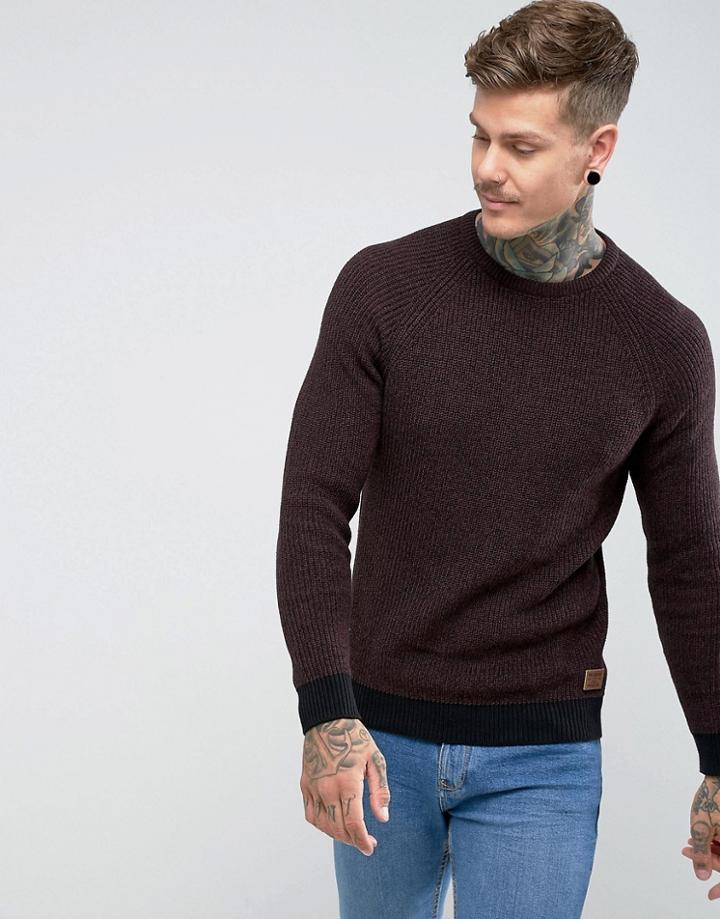 Threadbare Crew Neck Sweater - Purple