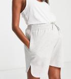 Topshop Maternity Sporty Longline Runner Short In Gray Heather