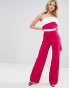 Vesper Color Block Jumpsuit - Pink