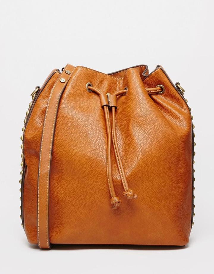 Fiorelli Rossini Drawstring Backpack - Tan Studs