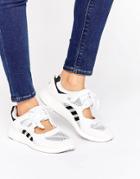 Adidas Originals White Lace Up Open Trainers - White