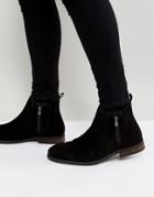 Call It Spring Ocade Suede Zip Boots In Black - Black