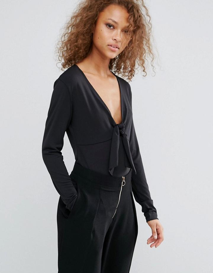 Oeuvre Tie Front Blouse - Black