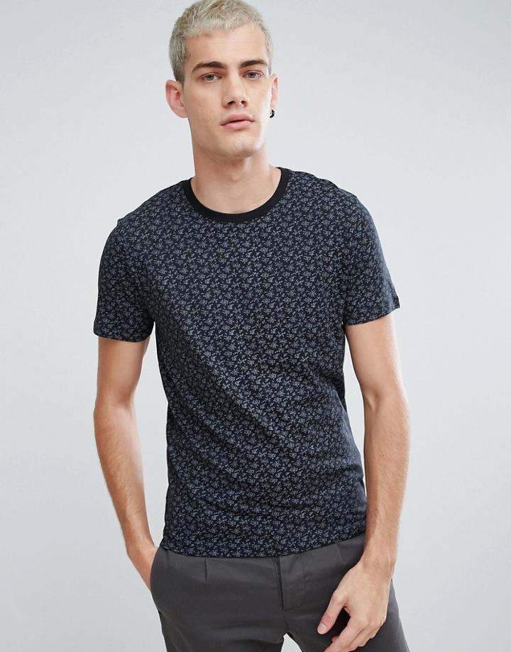 Selected Homme Tee With Print - Black