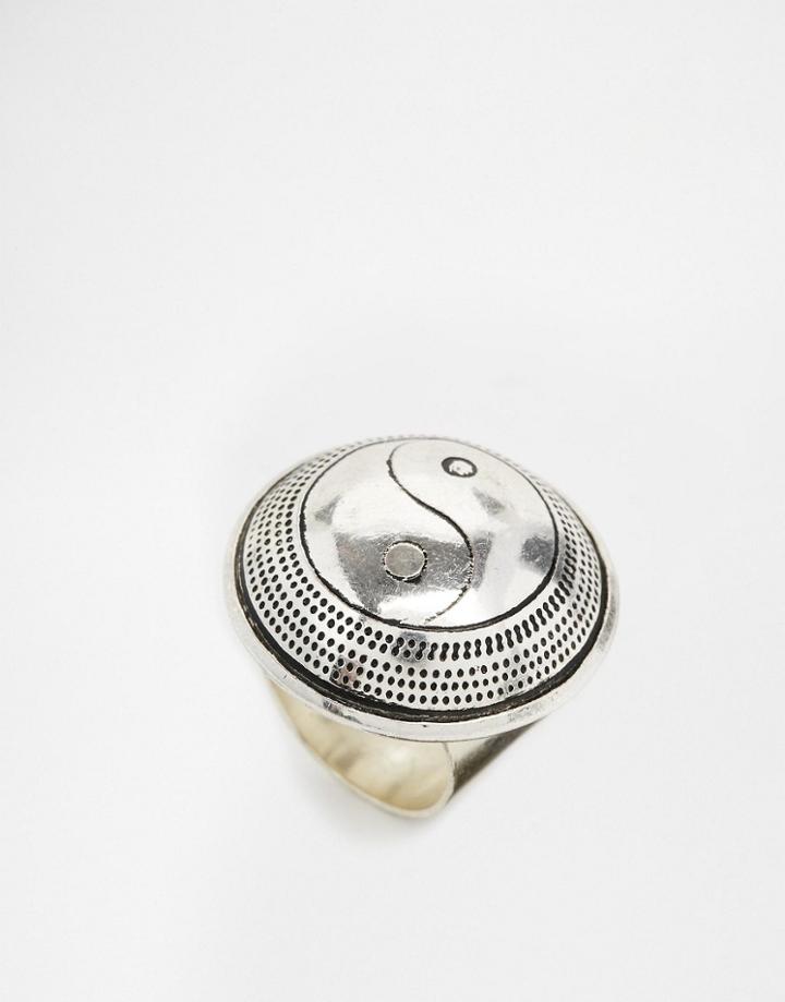 Asos Yin Yang Bubble Ring - Silver