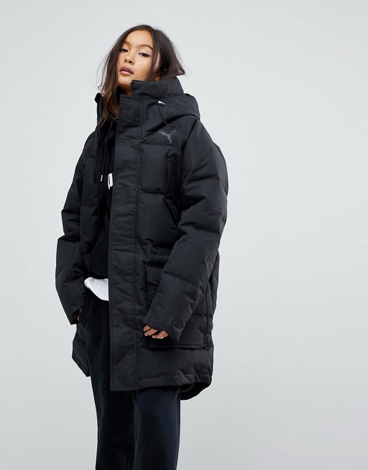 Puma Oversize Padded Coat - Black