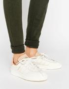 Adidas Originals Topanga Unisex Sneakers In Cream Leather With Sand Su