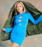 Collusion Knitted Mini Dress With Cut Out In Bright Blue-blues