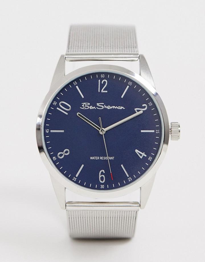 Ben Sherman Mens Mesh Watch Bs153-silver