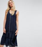 Noisy May Tall Ruffle Hem Dress With Zip Detail