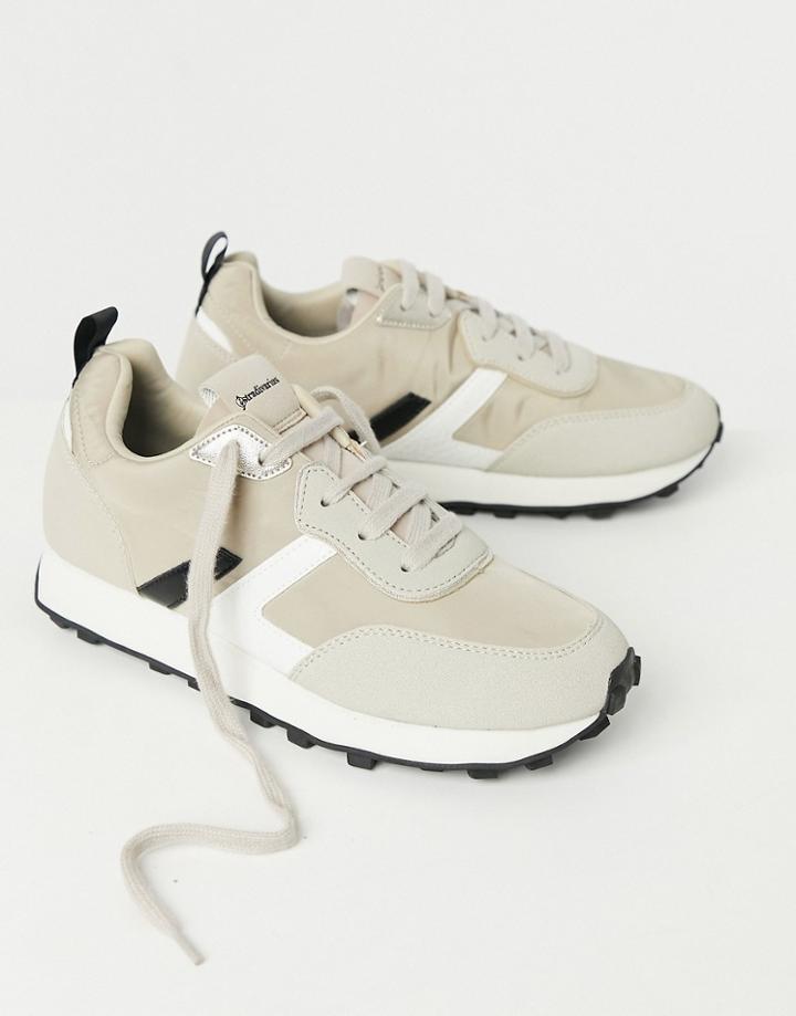Stradivarius Running Sneakers In Beige-neutral