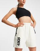Asos 4505 Sweat Short With Graphic-black
