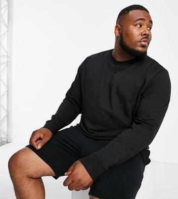 Threadbare Active Plus Sweatshirt In Black