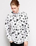 Weekday Shirt Bad Times Button Down Object Print - White