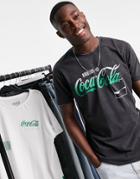 Coca Cola Acid Wash Oversized T-shirt-black