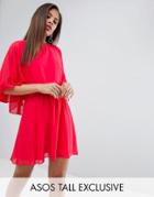 Asos Tall Split Sleeve Mini Dress - Red