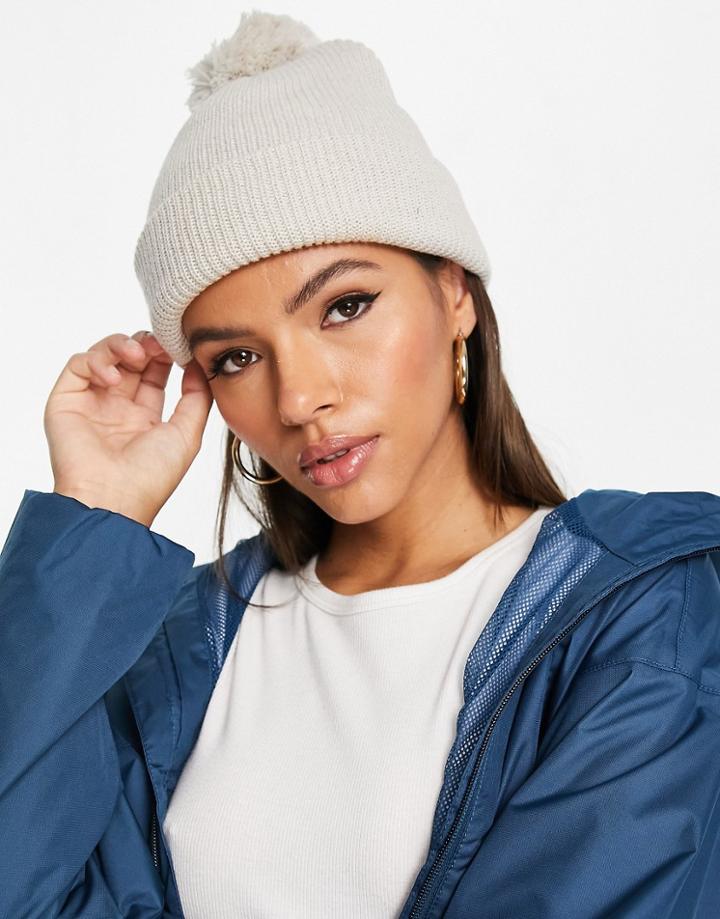 Svnx Knit Bobble Beanie In Silver