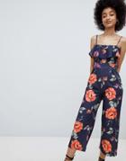 Lasula Floral Print Strappy Jumpsuit - Multi
