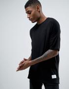 Criminal Damage Knitted T-shirt In Relaxed Fit - Black