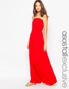 Asos Tall Bandeau Maxi Dress - Black