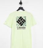 Columbia Rapid Ridge Back Graphic T-shirt In Lime Green Exclusive To Asos